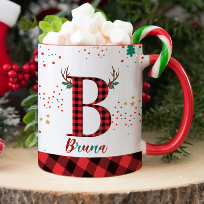 Christmas Alphabet Mug Wrap Set A-Z – 26 Festive Letter Designs for 11oz & 15oz Mugs | XmasSublimation PNG