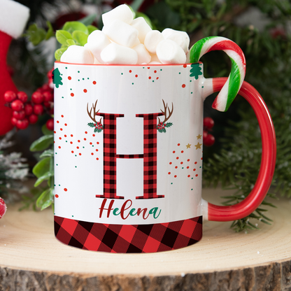 Christmas Alphabet Mug Wrap Set A-Z – 26 Festive Letter Designs for 11oz & 15oz Mugs | XmasSublimation PNG