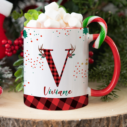 Christmas Alphabet Mug Wrap Set A-Z – 26 Festive Letter Designs for 11oz & 15oz Mugs | XmasSublimation PNG