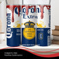 Corona Beer 20oz Tumbler Wrap PNG | La Cerveza Mas Fina Drip Sublimation Design | Mexican Beer Skinny Tumbler Template