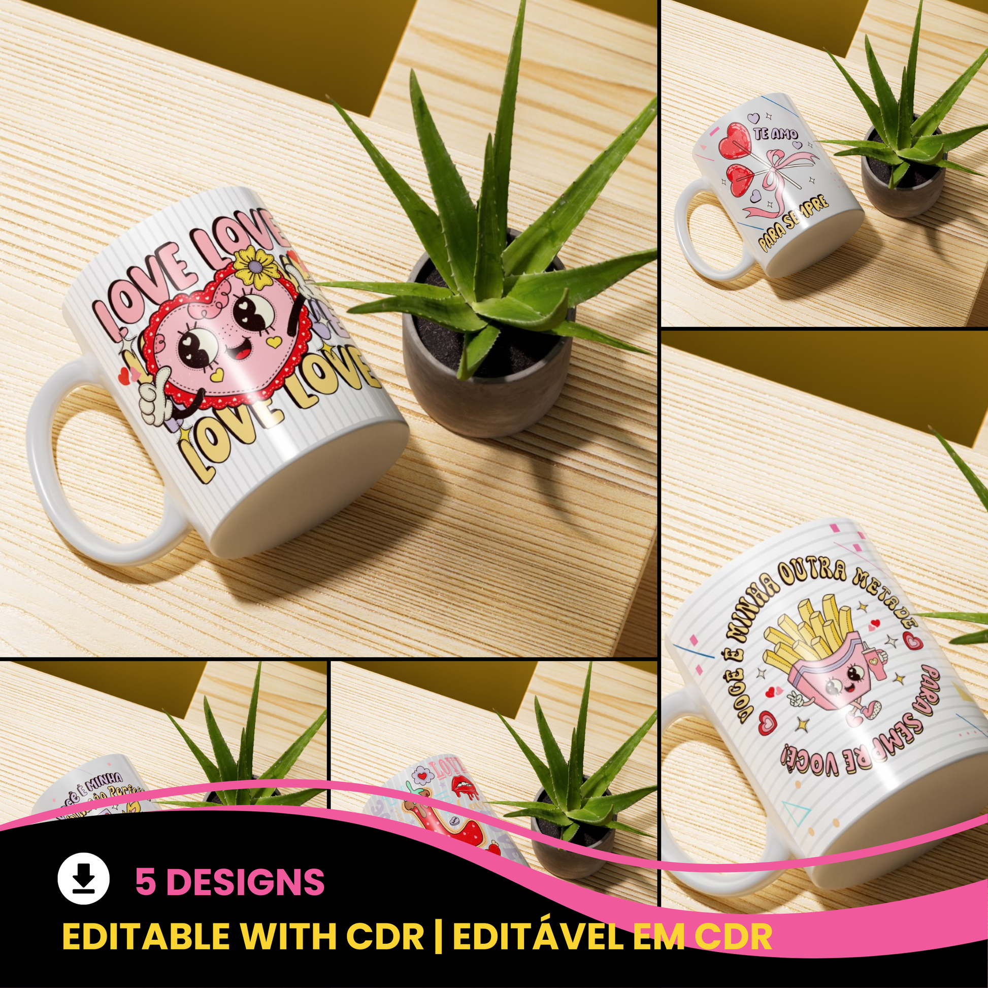 Cute Valentine’s Day Mug Sublimation | Adorable Love Design for Couples