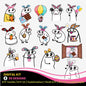Flork Easter Digital Kit | Funny Easter Phrases & Characters