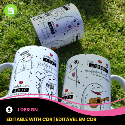 Valentine’s Day Flork Music Mug Sublimation | Cute Couple Love Design