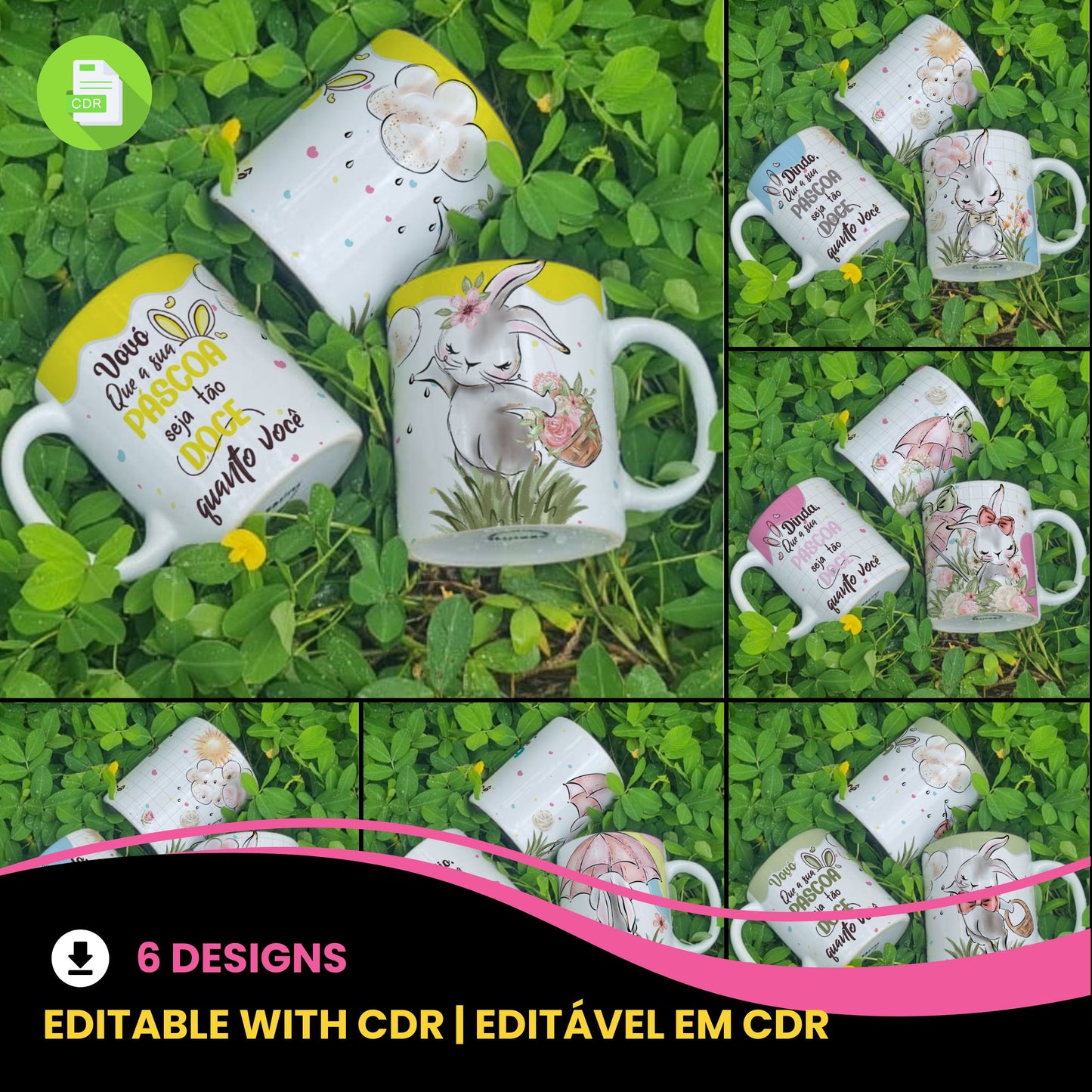 Easter Family Mug Sublimation Bundle | Cute Matching Family Designs