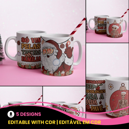 Funny Christmas Mug Sublimation Designs | Anti-Holiday Sarcastic Holiday Quotes