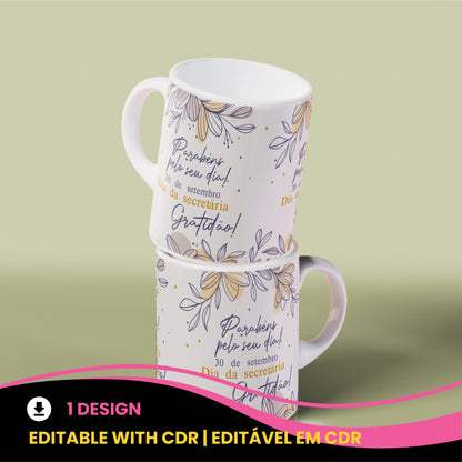 Secretary Day Mug Wrap PNG | Administrative Professionals Day Gift