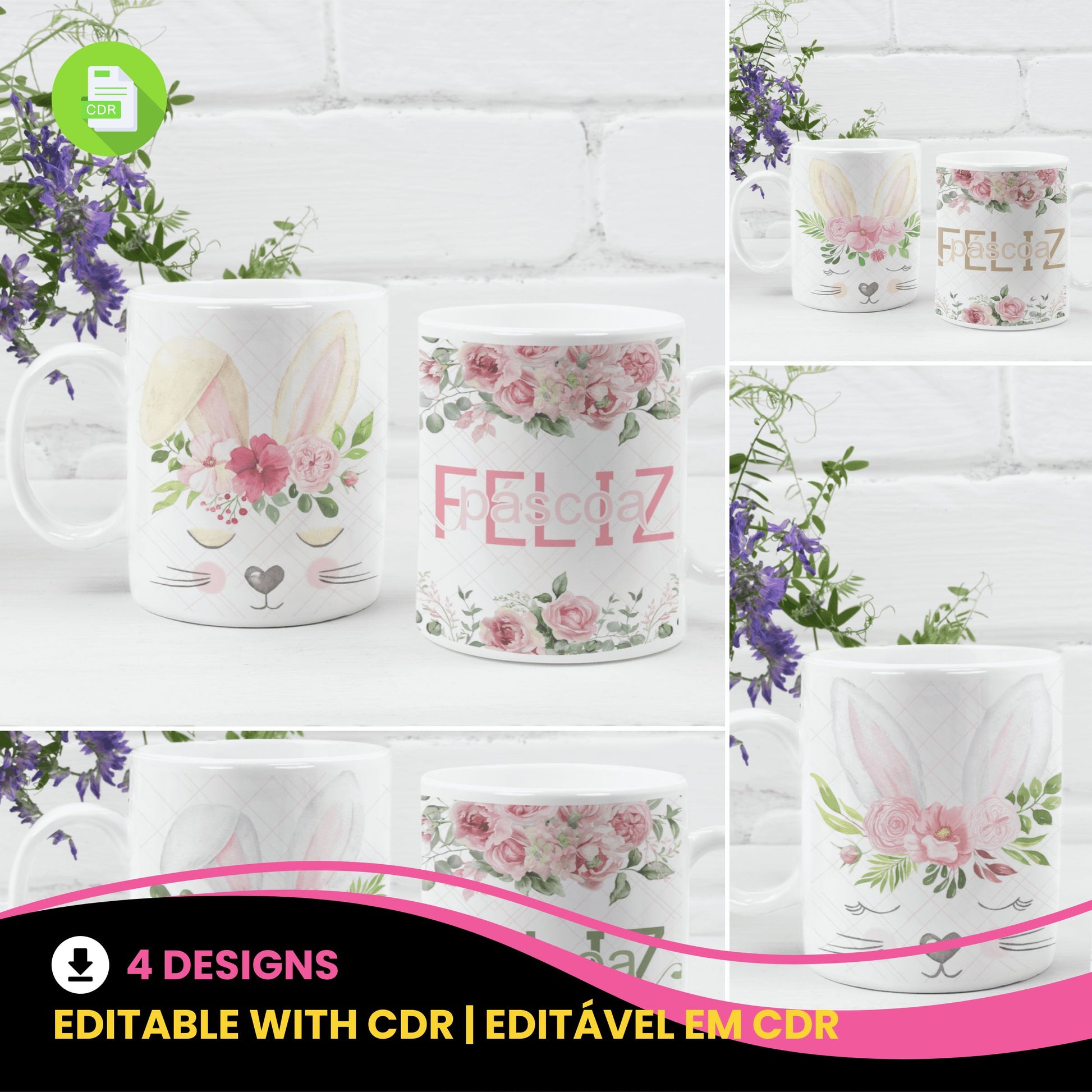 Cute Easter Mug Sublimation Bundle | Adorable & Sweet Designs