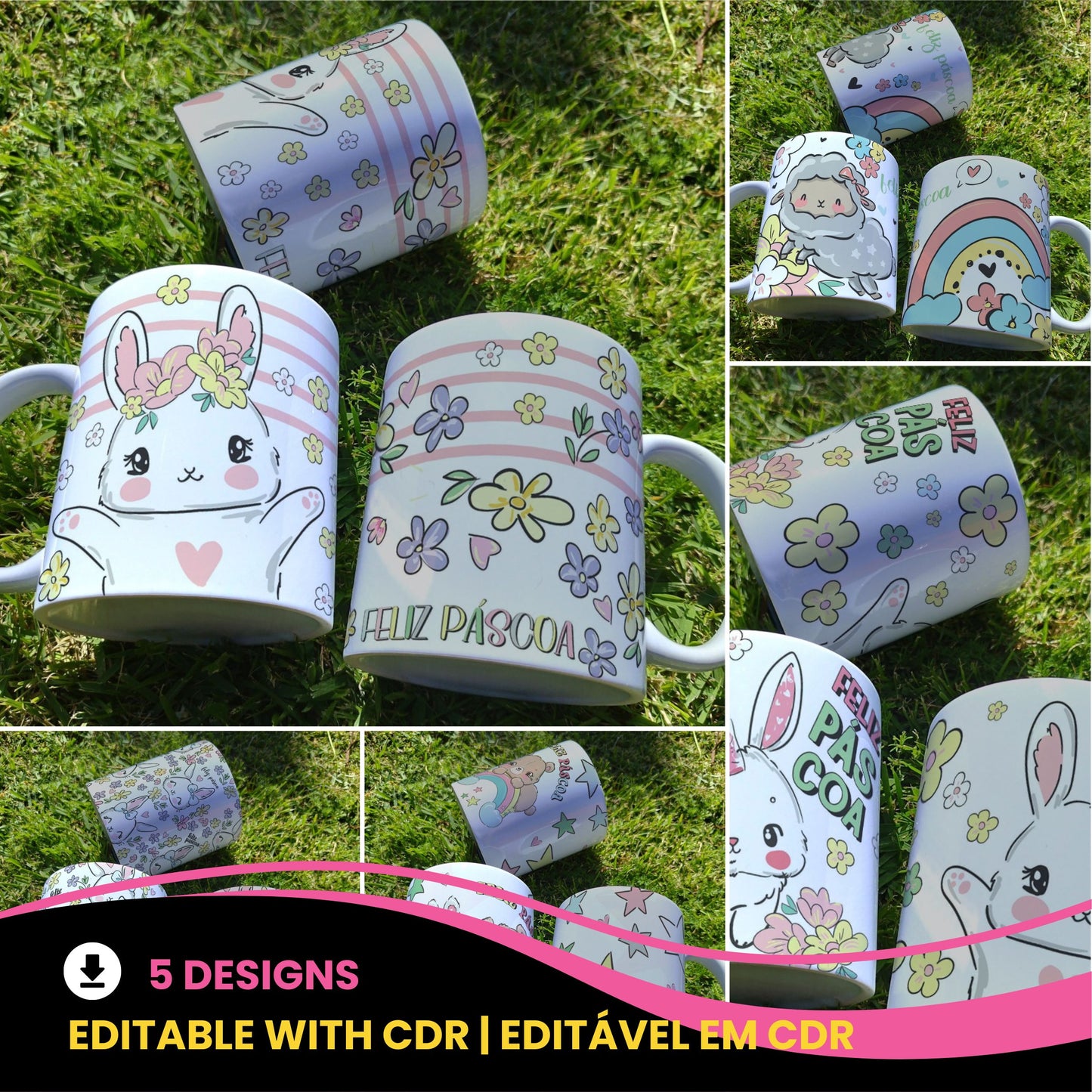 Cute Easter Mug Sublimation Bundle | Sweet & Adorable Designs