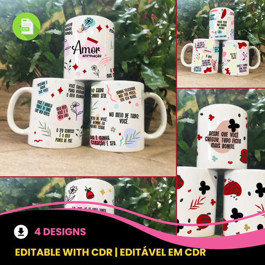 Valentine’s Day Couple Quotes Mug Sublimation | Romantic Love Phrases