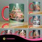 Vintage Christmas Car Mug Sublimation PNG Bundle | Retro Holiday VW Beetle Coffee Cup Wrap Template