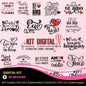 Valentine’s Day Couple Quotes Digital Kit | Romantic Phrases for Lovers