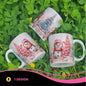 Cute Pink Christmas Snowman Mug Sublimation PNG Bundle | Pastel Winter Wonderland Coffee Cup Wrap