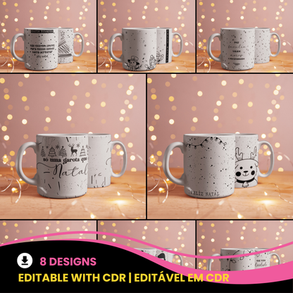 Christmas Mug Sublimation Design Bundle | Faith Hope Love Mug Design | Christian Christmas Mug | Nativity Scene Mug | Merry Christmas Mug Wrap PNG