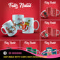 Cute Christmas Mug Sublimation PNG Bundle | Festive Santa Cats Reindeer Elves Coffee Cup Wrap PNG