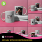 Minimalist Valentine’s Day Photo Mug Sublimation | Editable Couple Design