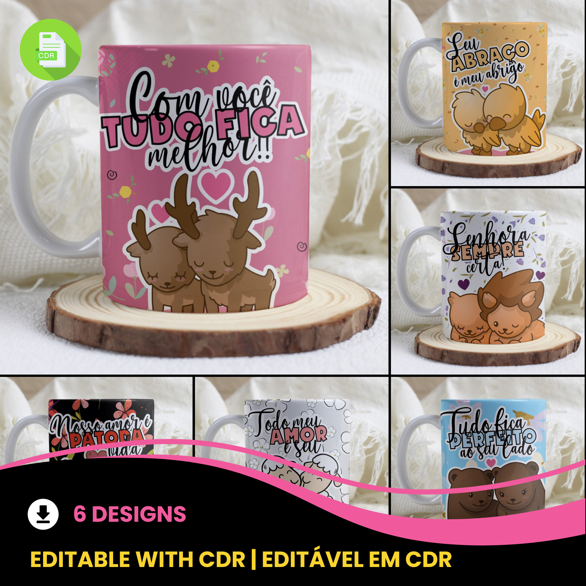 Valentine’s Day Love Quotes Mug Sublimation | Romantic Phrases Design