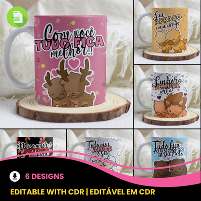 Valentine’s Day Love Quotes Mug Sublimation | Romantic Phrases Design