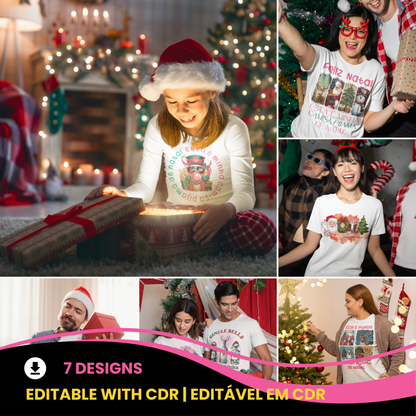 Funny Christmas Pajama Shirt Design | Feliz Natal Sublimation PNG