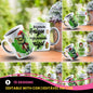 Funny Grumpy Green Cat Christmas Mug Sublimation Wrap PNG Bundle | Sarcastic Holiday Quotes 11oz 15oz Mug Template