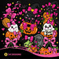 Coquette Halloween PNG Bundle | Cute Pink Witch Cat Sublimation PNG