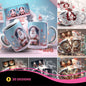 3D Christmas Mug Sublimation PNG Bundle | Funny Bursting Santa Claus & Elves Mug Wrap 11oz 15oz Template
