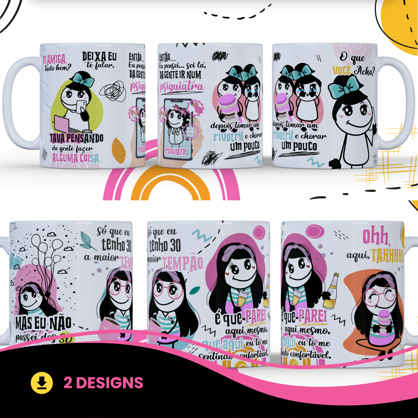 Premium Sarcastic Yulitos Mug Sublimation Designs | Viral Humor PNG