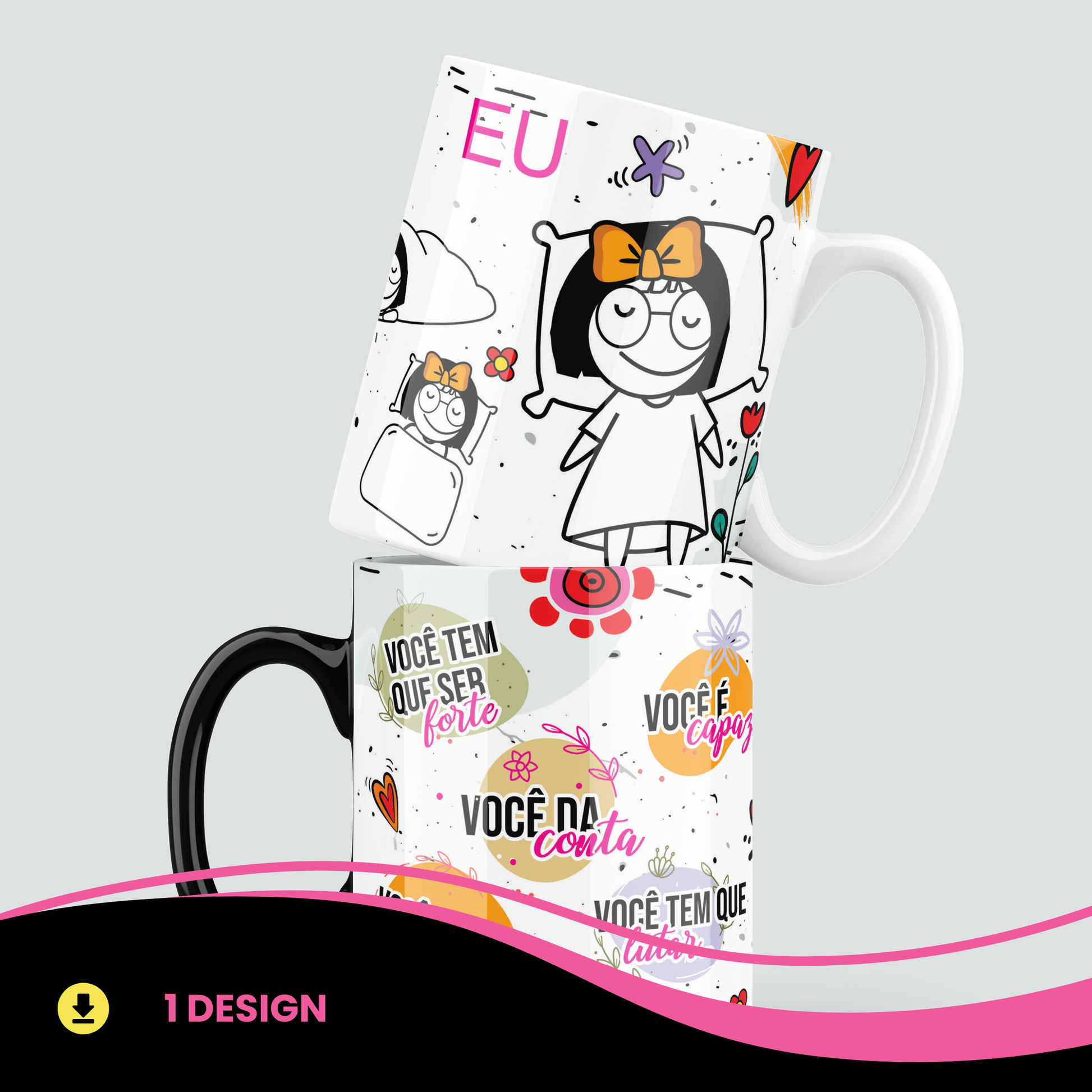 Motivational Quotes Mug Sublimation Design | Positive Inspirational Mug
