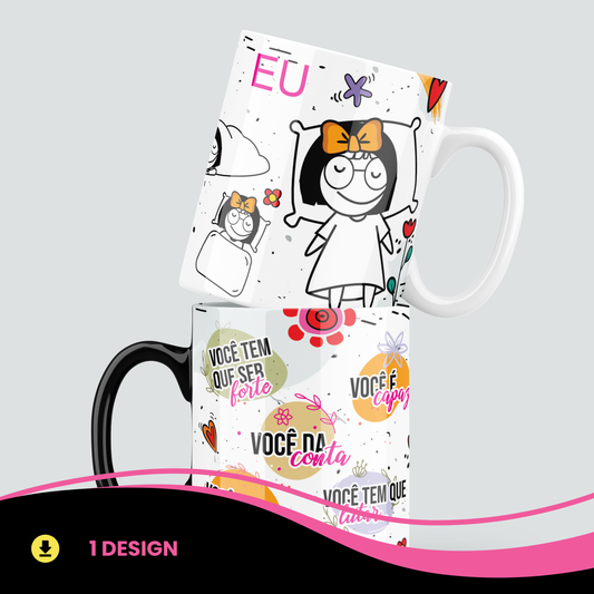 Motivational Quotes Mug Sublimation Design | Positive Inspirational Mug