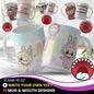 A collection of Labubu-themed mouth-bottom mug wrap templates in PNG format, perfect for sublimation. Features fun cartoon character designs with playful mouths placed at the base of the mug, ideal for adding humor and personality to drinkware. 