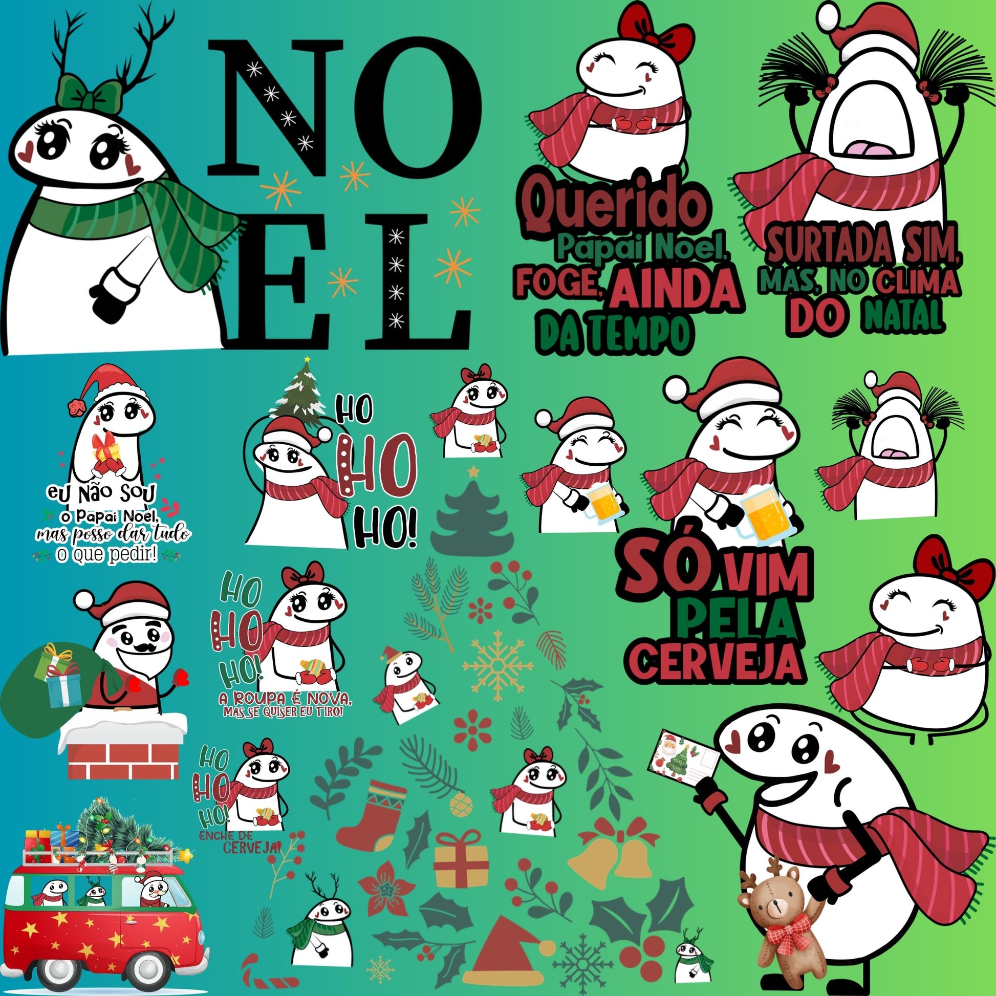 Christmas Flork Digital Kit | Funny Holiday Meme PNG