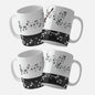 Guitar and Musical Notes Mug Wrap PNG