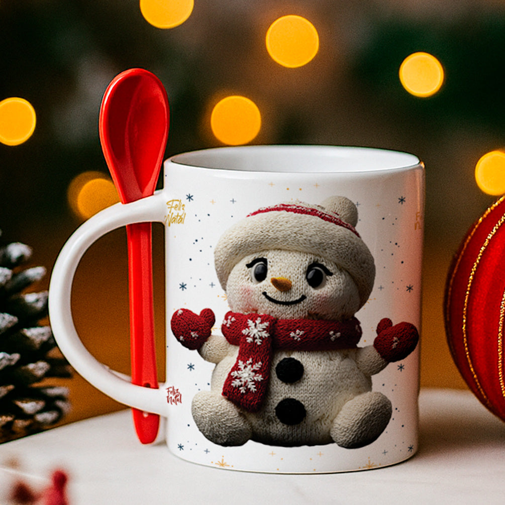 Knitted Christmas Mug Sublimation PNG Bundle | Cozy Holiday Mug Wrap Designs