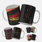 No Pain No Gain mug wrap design png featuring. No Days Off fitness mug wrap with vibrant illustration of a weightlifter and bold text.  a bold fitness quote and dynamic weightlifting illustration. 