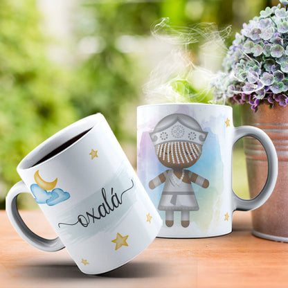 Cute Orixas Mug Sublimation PNG Bundle | Cute Orisha Coffee Cup Wrap Design