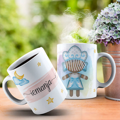 Cute Orixas Mug Sublimation PNG Bundle | Cute Orisha Coffee Cup Wrap Design