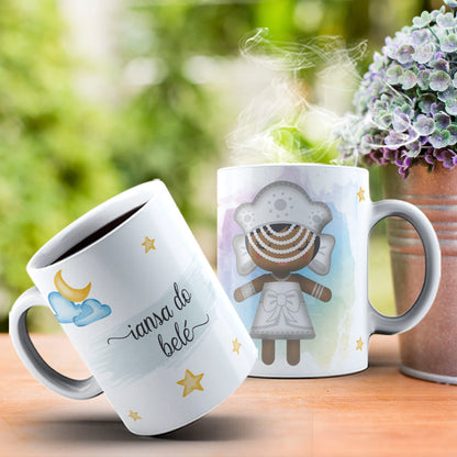 Cute Orixas Mug Sublimation PNG Bundle | Cute Orisha Coffee Cup Wrap Design
