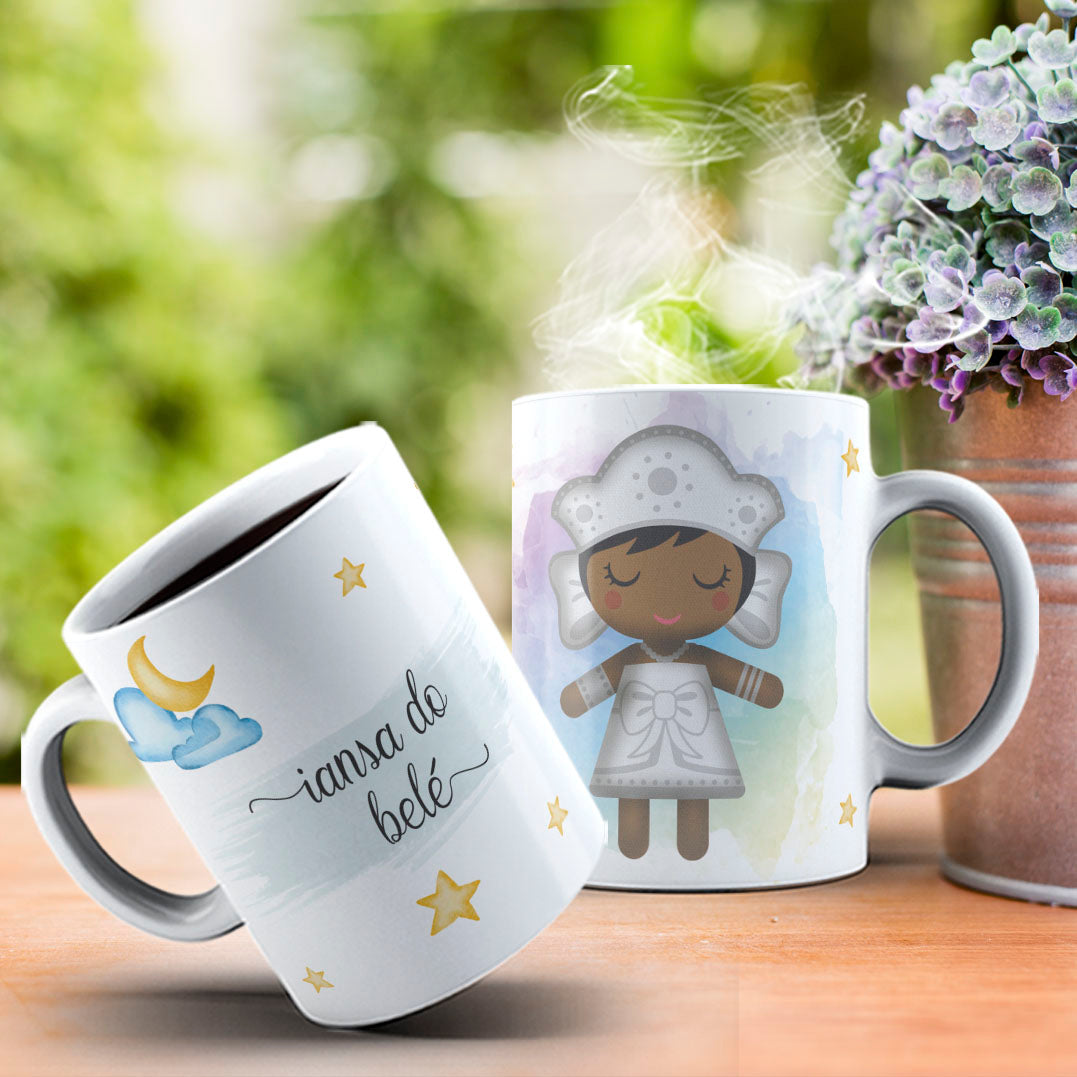 Cute Orixas Mug Sublimation PNG Bundle | Cute Orisha Coffee Cup Wrap Design