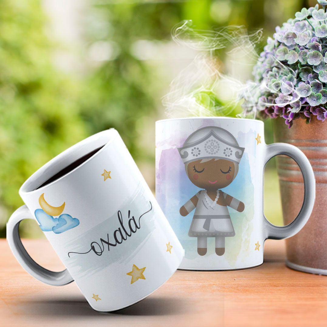 Cute Orixas Mug Sublimation PNG Bundle | Cute Orisha Coffee Cup Wrap Design