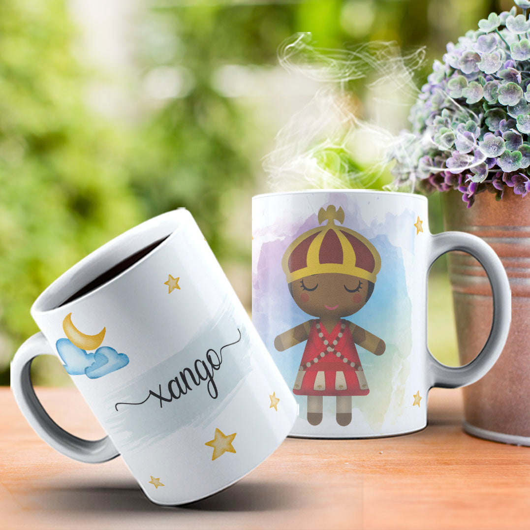 Cute Orixas Mug Sublimation PNG Bundle | Cute Orisha Coffee Cup Wrap Design
