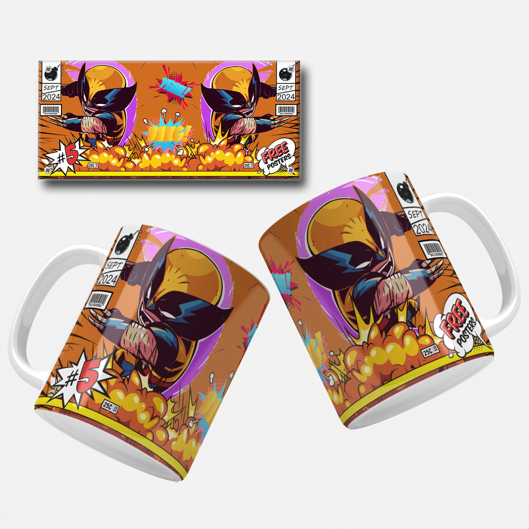 Pop Art Comic Inpired Superhero Mug Wrap Designs