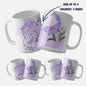 Elegant butterfly-themed mug wrap design for Mother's Day with custom mom and children names in lavender tones. Add up to 4 childrens names mug wrap template, Sublimation files png