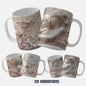 A collection of elegant floral and marble-themed Mother's Day mug wrap designs featuring intricate floral patterns, soft pastel hues, and classic marble carvings, perfect for personalizing mugs for mom or grandma.