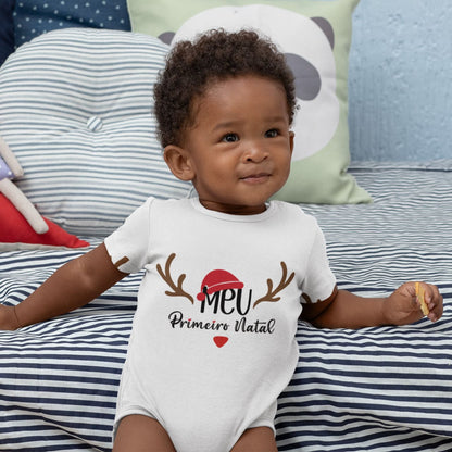 My First Christmas Sublimation Design PNG | Portuguese Meu Primeiro Natal Digital Download