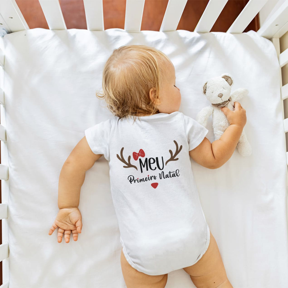 My First Christmas Sublimation Design PNG | Portuguese Meu Primeiro Natal Digital Download